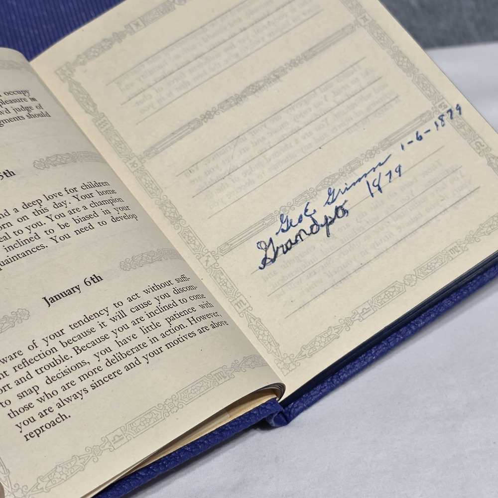 Cupples & Leon Co. Horoscope Birthday Book Special Binding Gold Stamped w/ Box - Picture 8 of 14